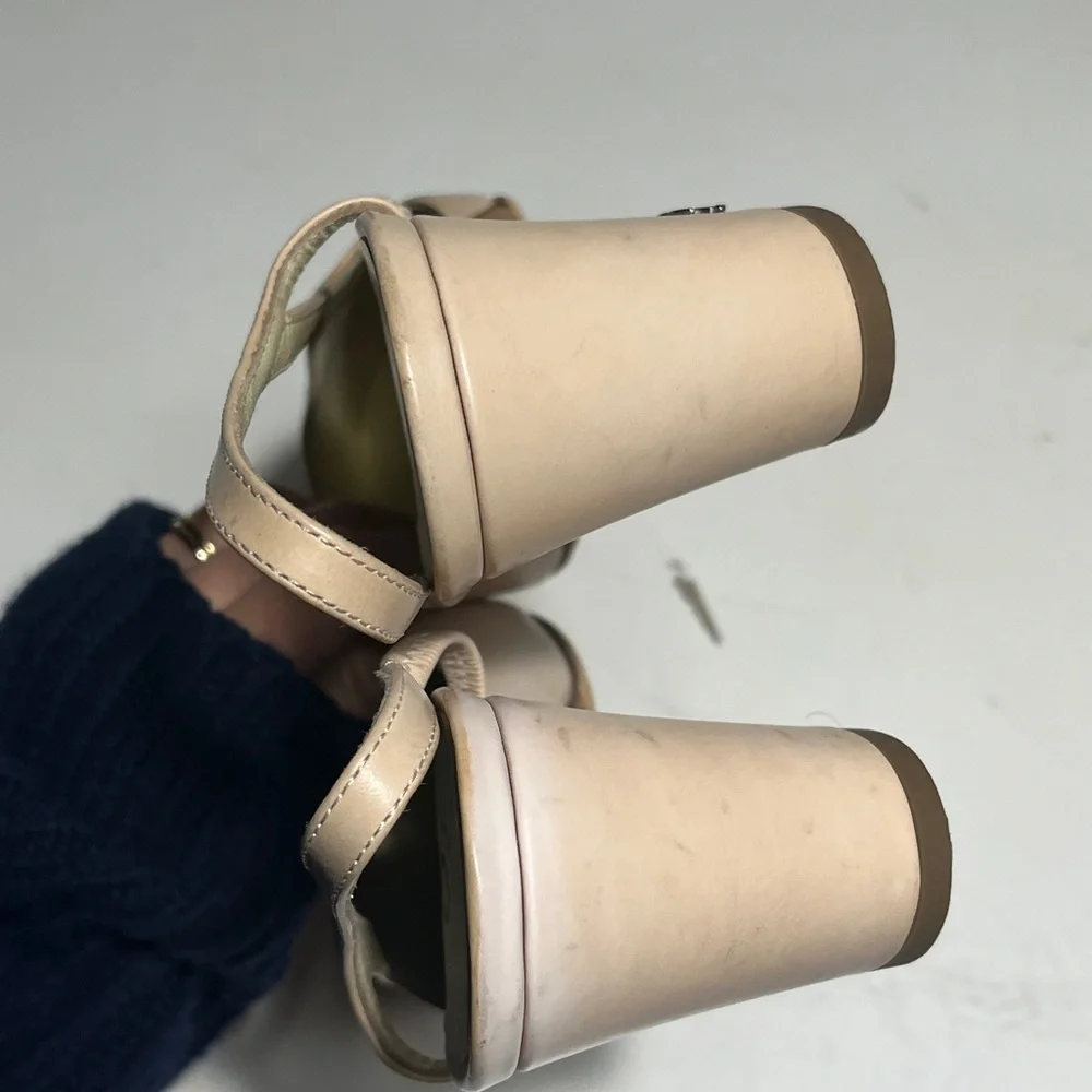 CHANEL Women's Red and Beige Heels